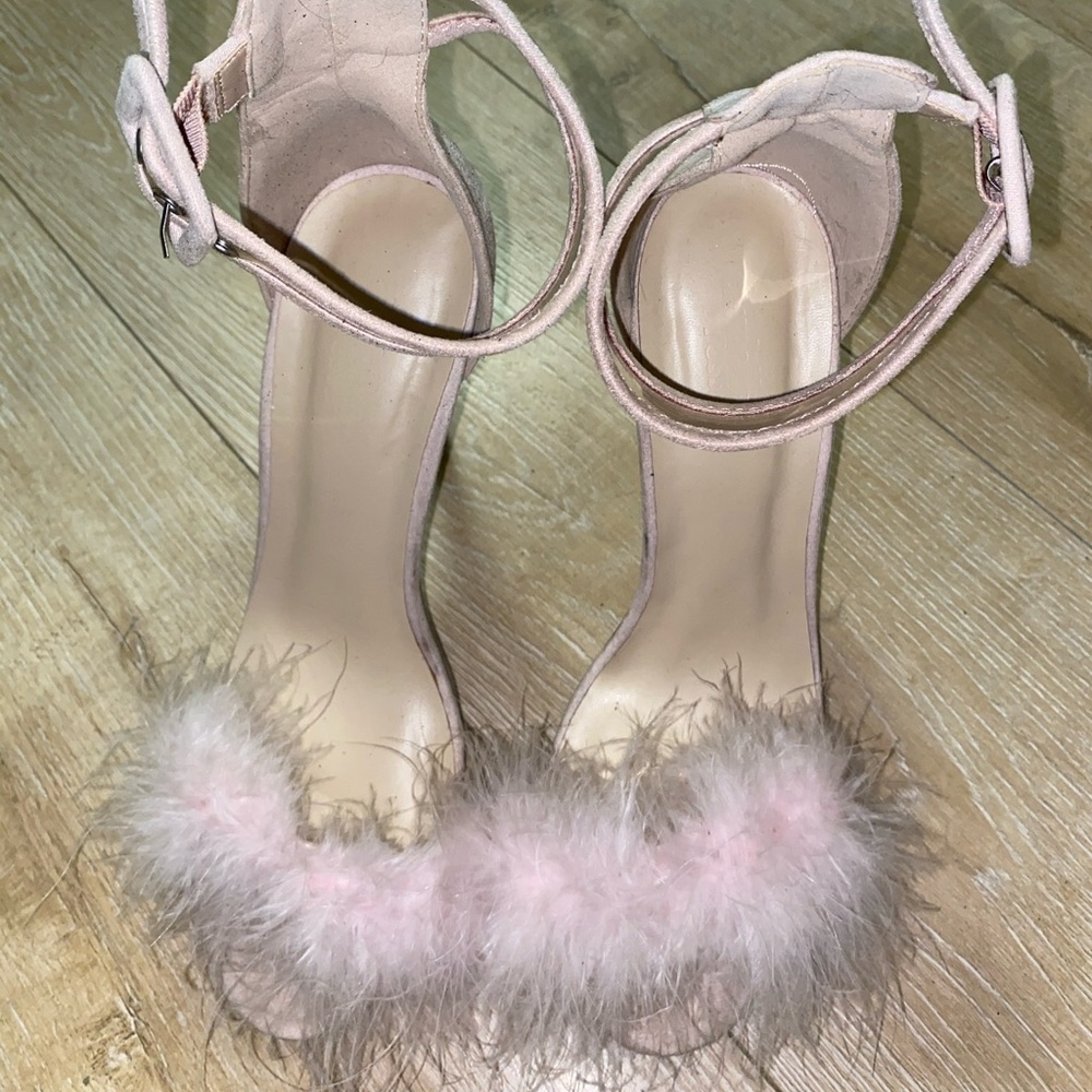 Pink Fluffy Heels